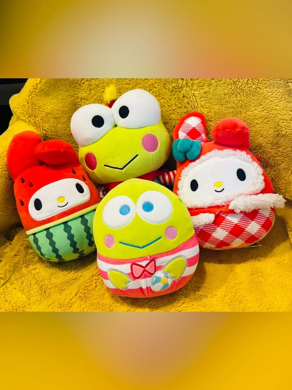 Sanrio-Inspired Green Frog Plush Toy - Soft Cute Kids Stuffed Animal